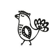 Fantasy bird in tattoo style like parrot