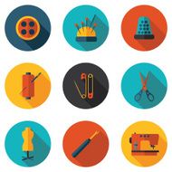 sewing flat icons N2