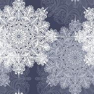 Seamless Pattern with Snowflakes (Vector) N3