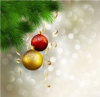 Christmas tree with balls