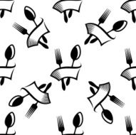 Kitchen cutlery symbols seamless pattern N2