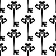 Seamless background pattern of a vintage keys