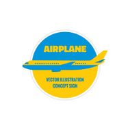 Airplane - vector logo concept illustration N2