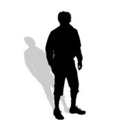 Vector silhouette of man N226