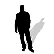 Vector silhouette of man N227