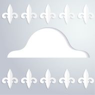 Abstract background with a silhouette of cocked hat