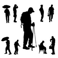 Vector Silhouette Of People N843