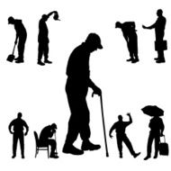 Vector Silhouette Of People N844