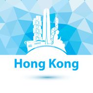 Vector silhouette of Hong Kong