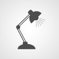 Reading-lamp flat icon