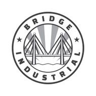Industrial bridge logo design Icon Vintage badge Vector illustration N10