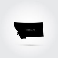 map of the U S state Montana N2