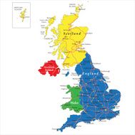 England Scotland Wales and North Ireland map