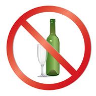 No Alcohol Sign &quot;Don&#039;t drink&quot; symbol - vector