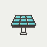 Solar Panel thin line icon