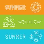 Vector summer holidays banners