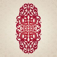 Vector baroque ornament in Victorian style N66