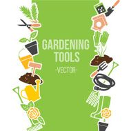 Spring Gardening Tools Set Vector Illustration N3