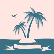 Palm island silhouette