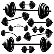 Barbell silhouettes