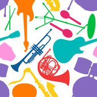 Seamless pattern of musical instruments N3