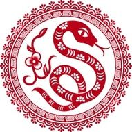 chinese paper cut out snake for spring festival N4