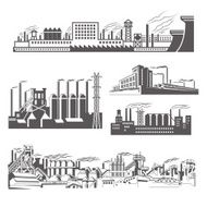 Factories silhouette patterns