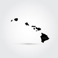 Map of the U S state Hawaii
