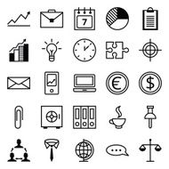 Icon set a business and office