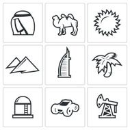 Arab Emirates icons Vector Illustration N2