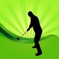 Vector silhouettes of golf N48