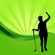Vector silhouettes of golf N49
