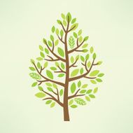 Stylized vector tree N10
