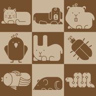 Zoo animals icons N8