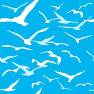 Seamless pattern with birds silhouettes N2