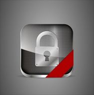 Vector lock app icon Eps10