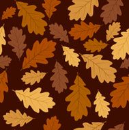 Seamless pattern with autumn oak leaves Vector EPS 8