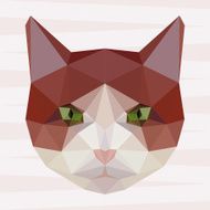 Abstract polygonal geometric cat portrait background