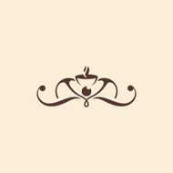 Coffee shop vintage abstract vector sign N2