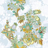 Seamless Pattern with floral ornament N238