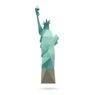 Statue of Liberty abstract isolated on a white backgrounds