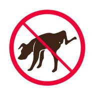 No dog pee sign logo