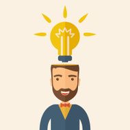 Bright idea of man N2