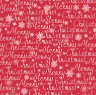 Merry Christmas Seamless Pattern in Red and White