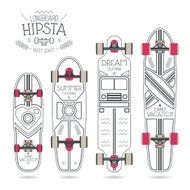 Trendy print on a longboard