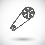Timing belt flat icon N3