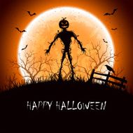 Halloween night with monster