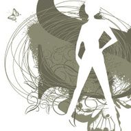 grunge silhouette