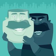 boss holding smiling face