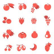 Fruits flat icons